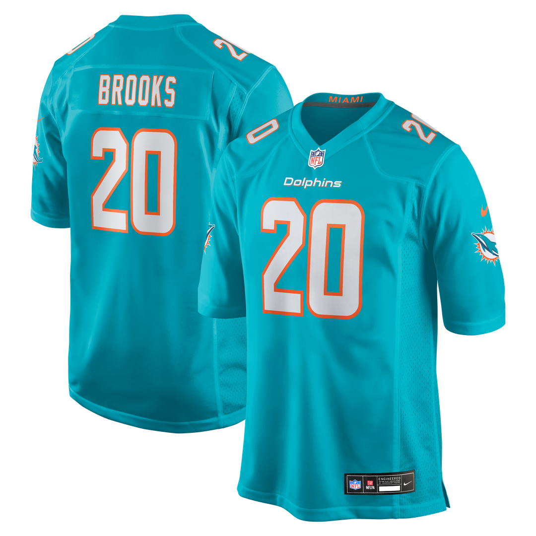 Jordyn Brooks Miami Dolphins Jersey - Aqua