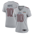 Drake Maye New England Patriots Women's Championship Patch Atmosphere Fashion Jersey - Silver