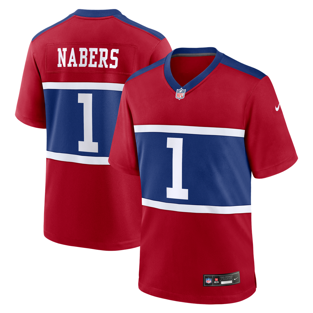 Malik Nabers New York Giants Alternate Jersey - Century Red