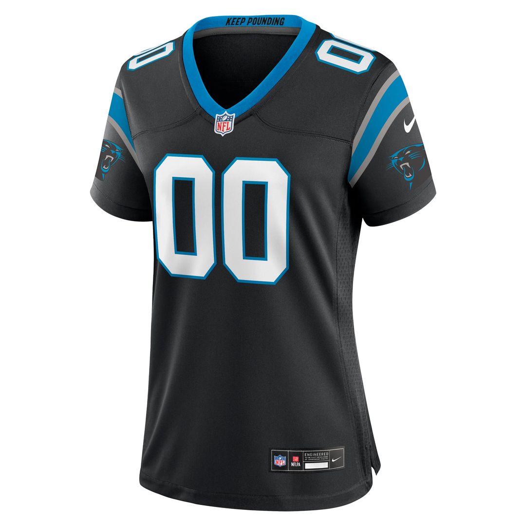 Carolina Panthers Women's Custom Jersey - Black