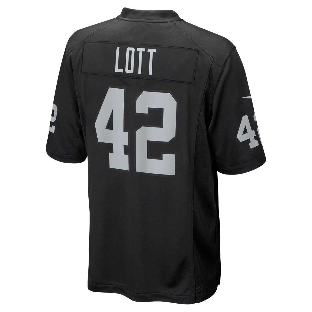 Ronnie Lott Las Vegas Raiders Game Retired Player Jersey - Black