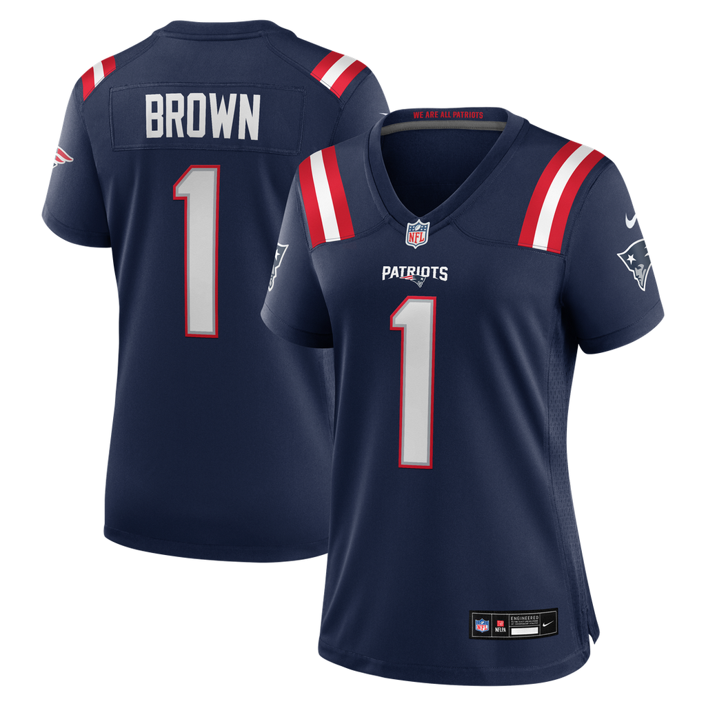 A.J. Brown New England Patriots Women's Jersey - Navy