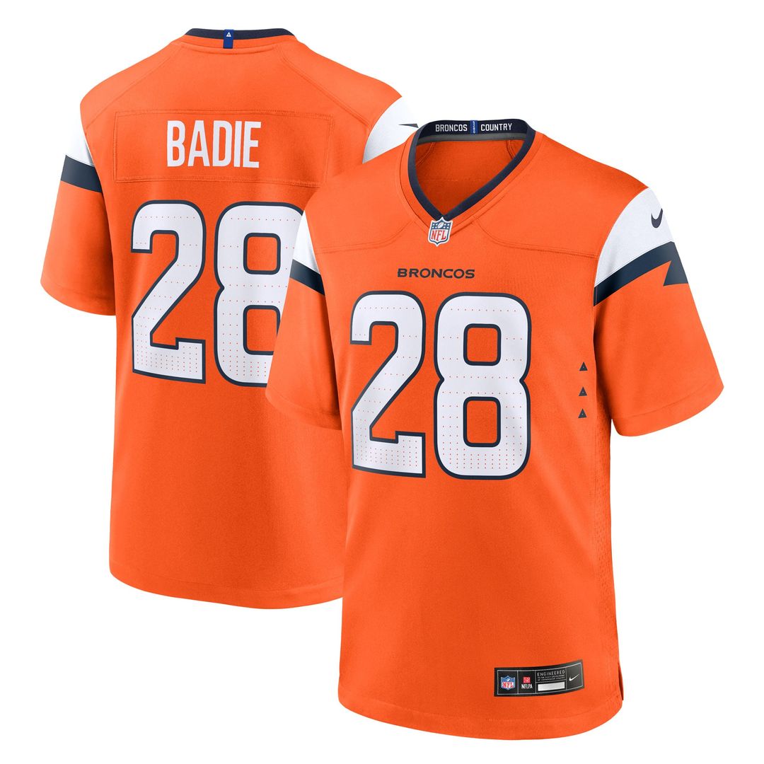 Tyler Badie Denver Broncos Team Jersey - Orange