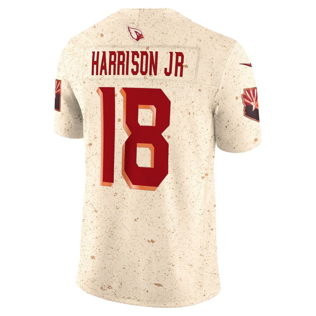 Marvin Harrison Jr. Arizona Cardinals Rivalries Collection Stitched Jersey - Natural
