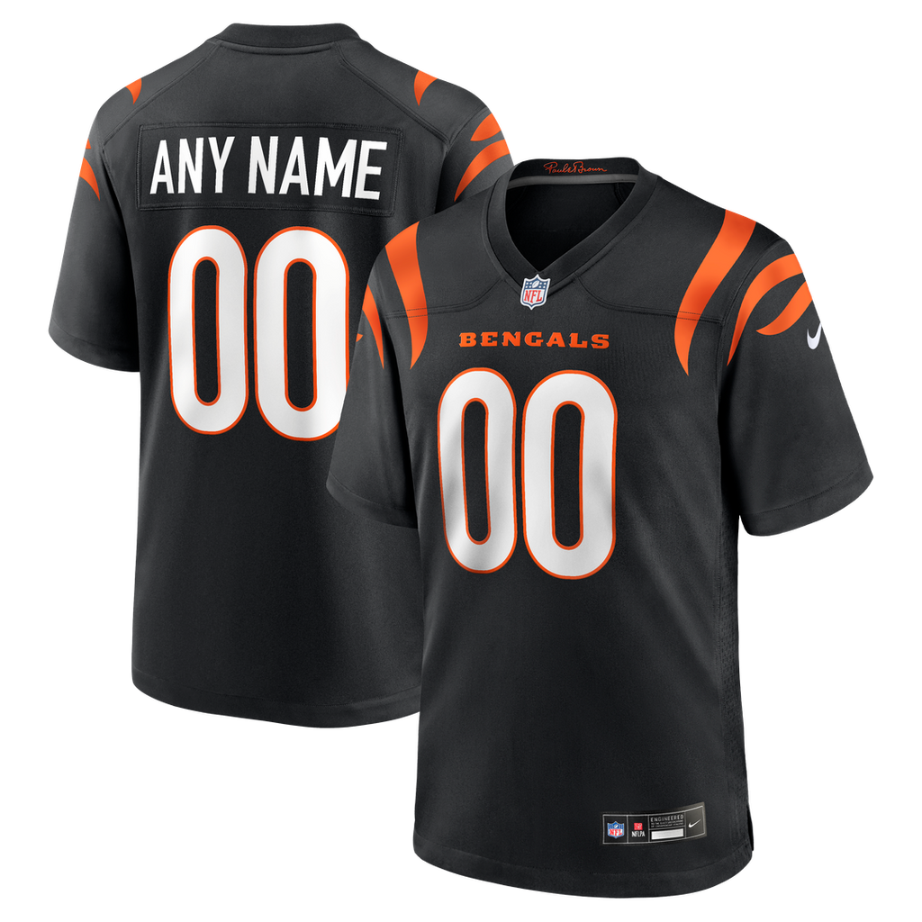 Cincinnati Bengals Game Custom Jersey - Black