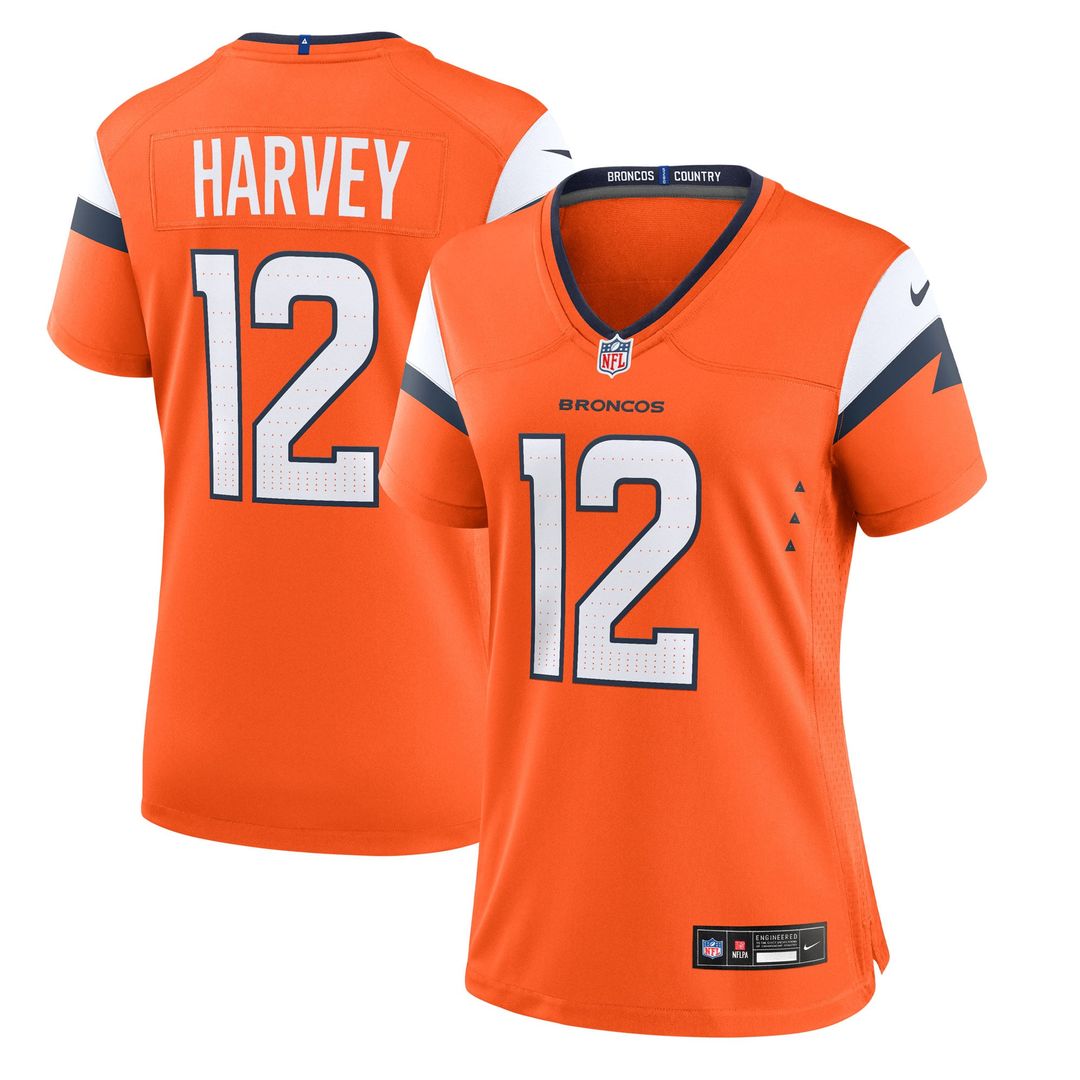 RJ Harvey Denver Broncos Women's Team Jersey - Orange