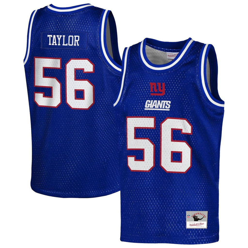 Lawrence Taylor New York Giants Youth Retired Player Basketball Fashion Jersey - Royal