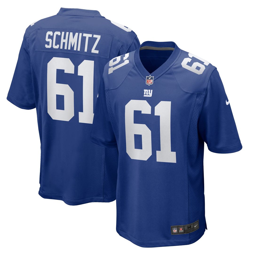 John Michael Schmitz New York Giants Team Jersey - Royal