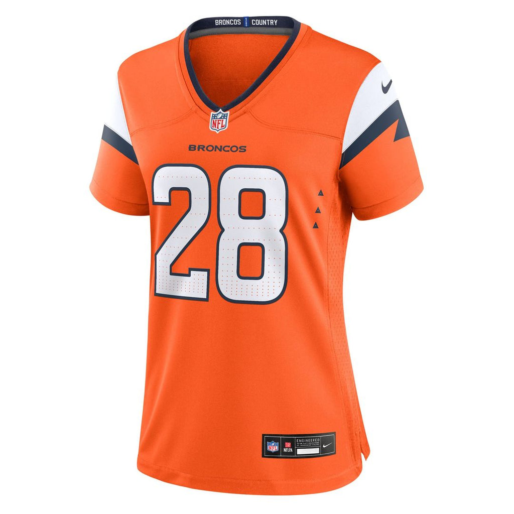 Tyler Badie Denver Broncos Women's Team Jersey - Orange