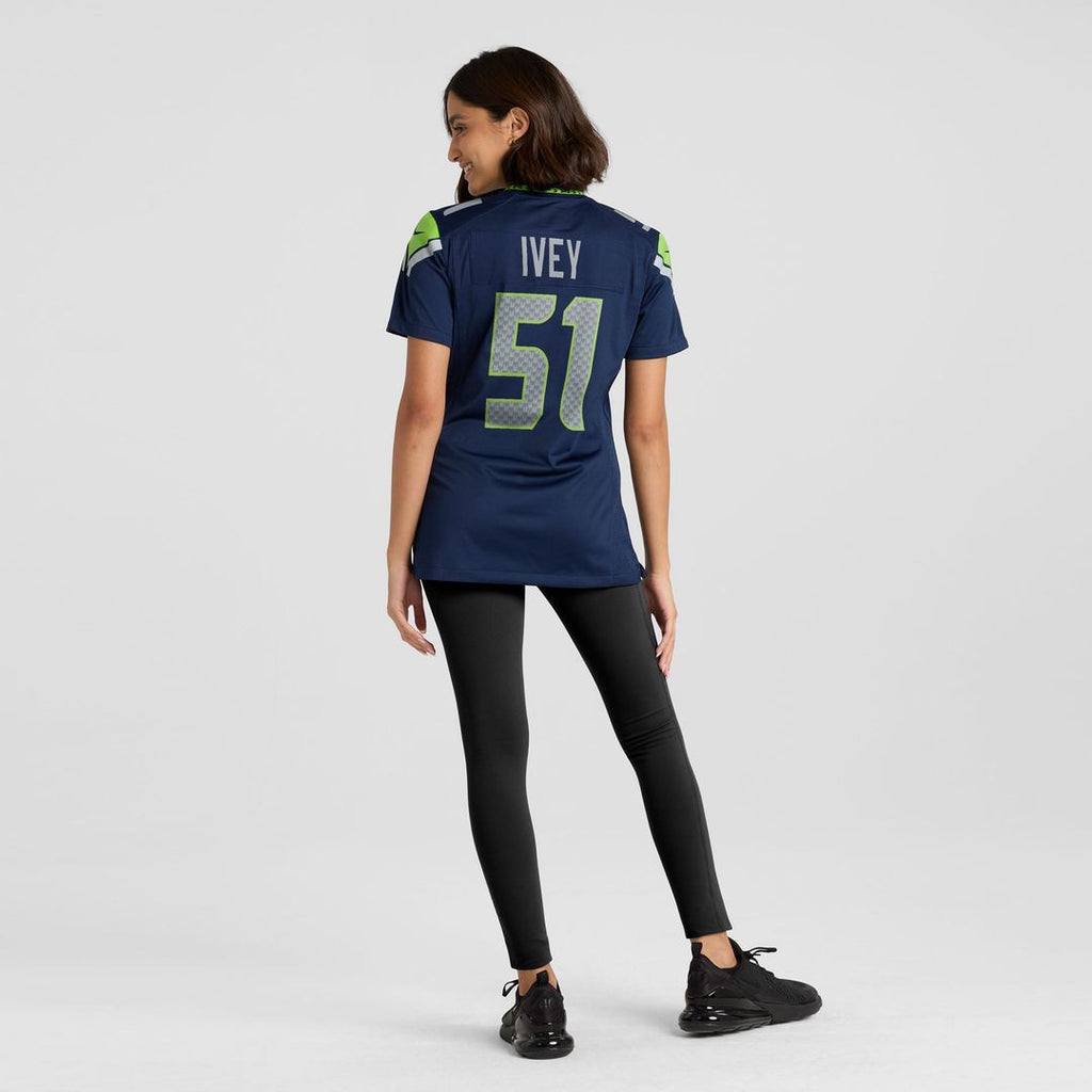Jared Ivey Seattle Seahawks Women's Team Jersey - College Navy