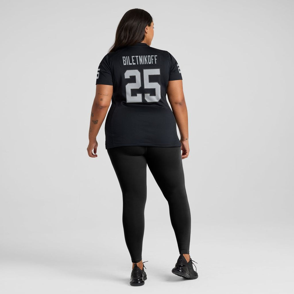 Fred Biletnikoff Las Vegas Raiders Women's Game Retired Player Jersey - Black