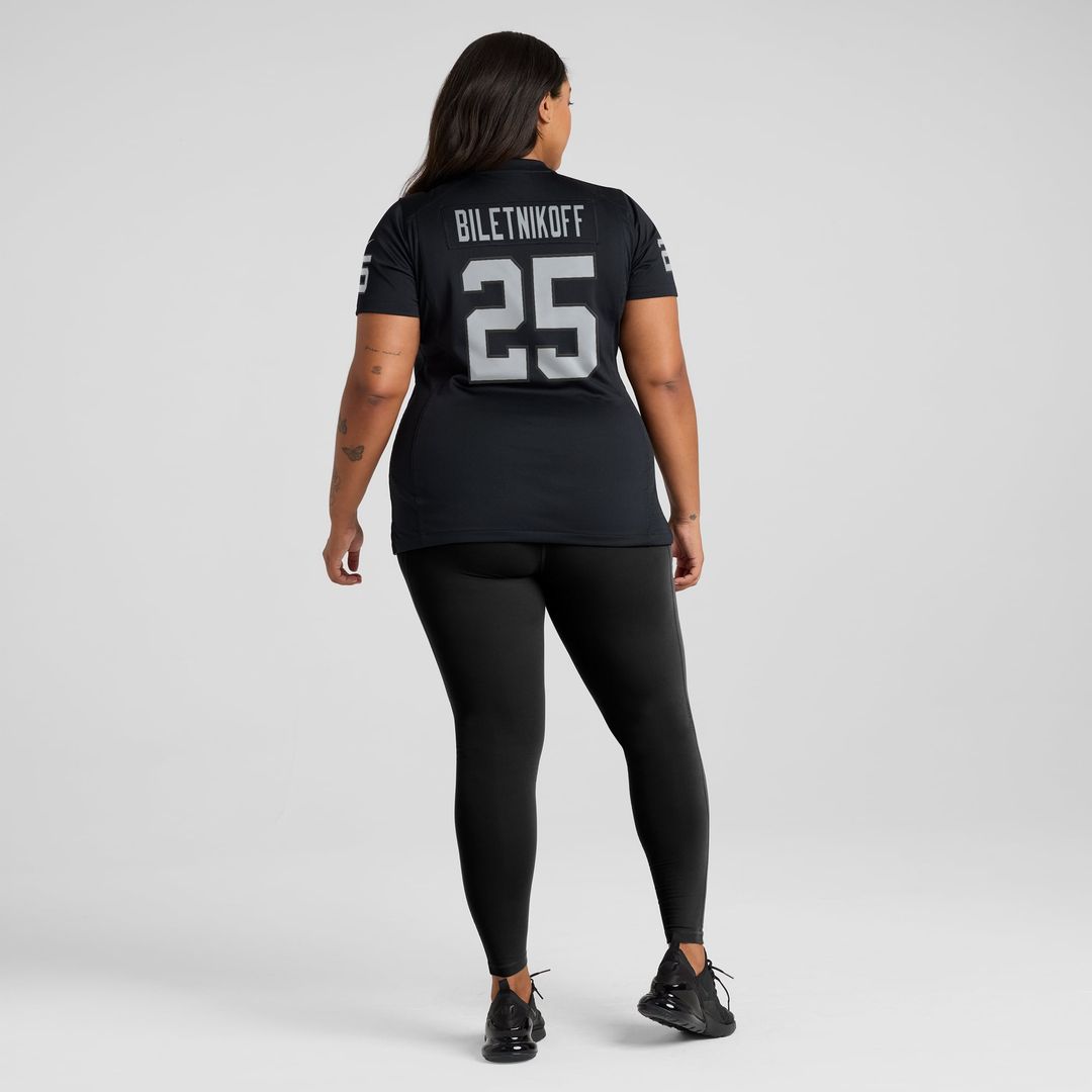 Fred Biletnikoff Las Vegas Raiders Women's Game Retired Player Jersey - Black