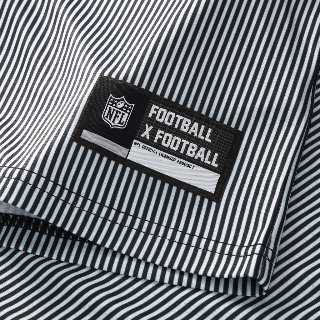 Las Vegas Raiders Youth Football x Football Collared Fan Top - Silver/Black