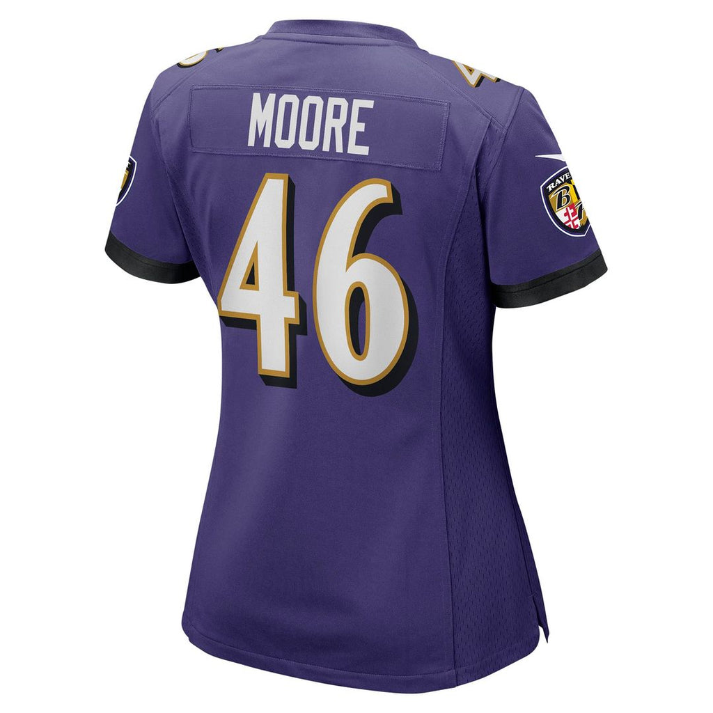 Nick Moore Baltimore Ravens Women's Jersey - Purple