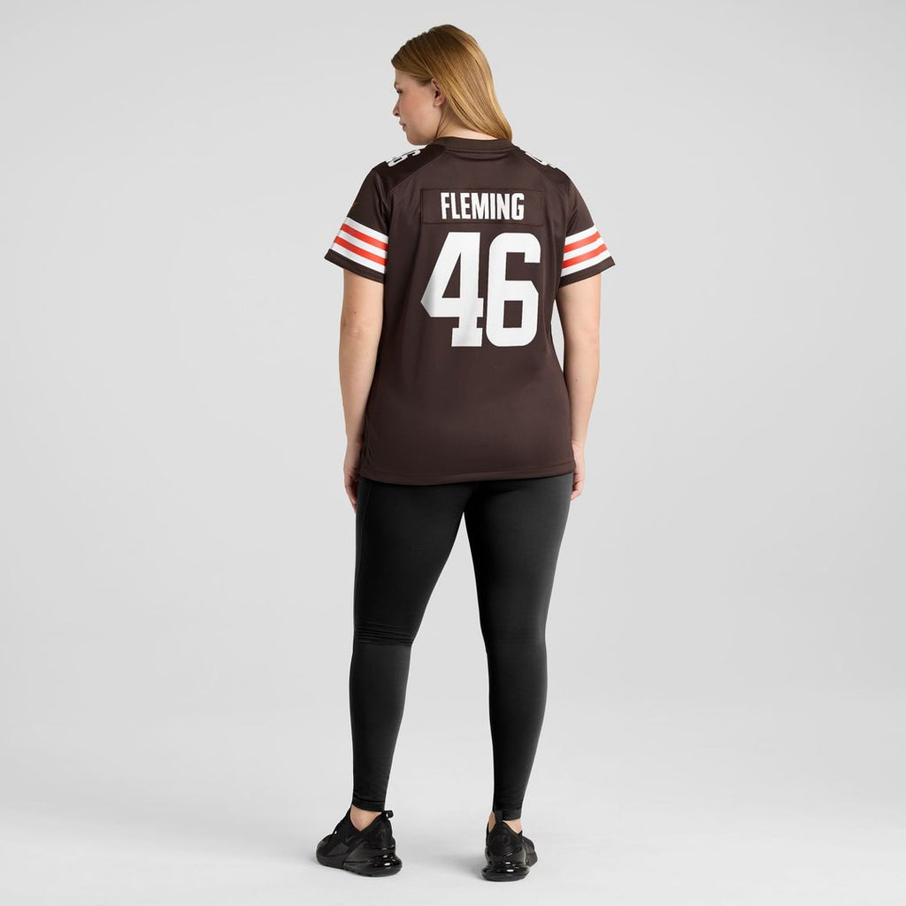 Don Fleming Cleveland Browns Women's Retired Player Jersey - Brown