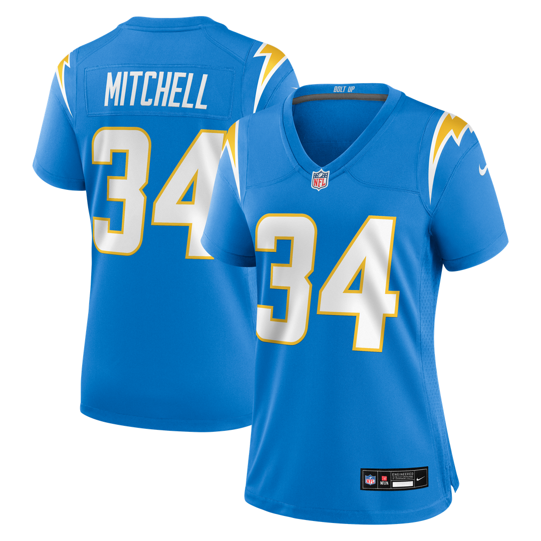 Keaton Mitchell Los Angeles Chargers Women's Team Jersey - Powder Blue