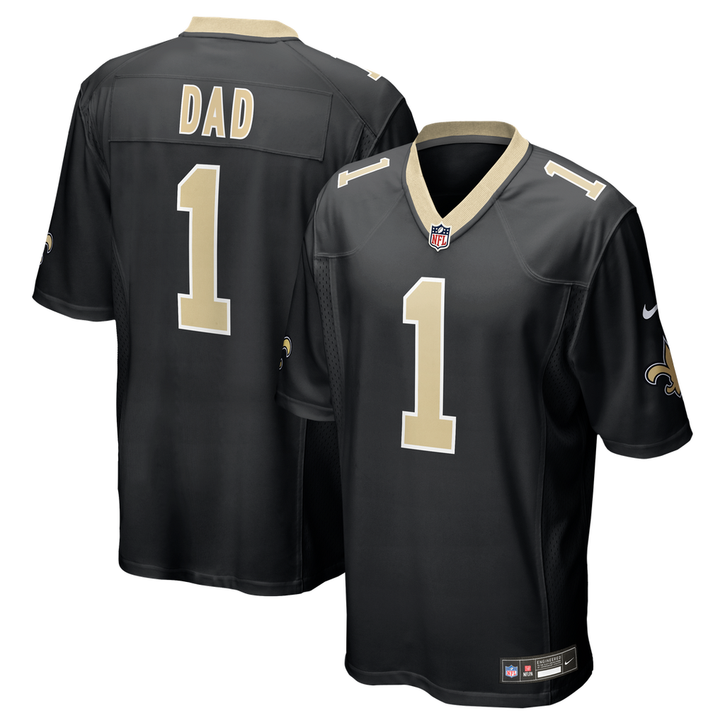 Number 1 Dad New Orleans Saints Jersey - Black