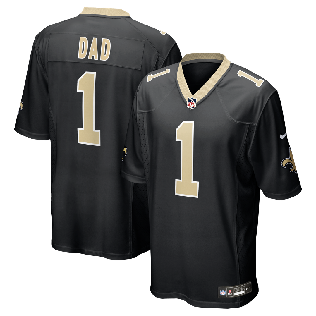 Number 1 Dad New Orleans Saints Jersey - Black