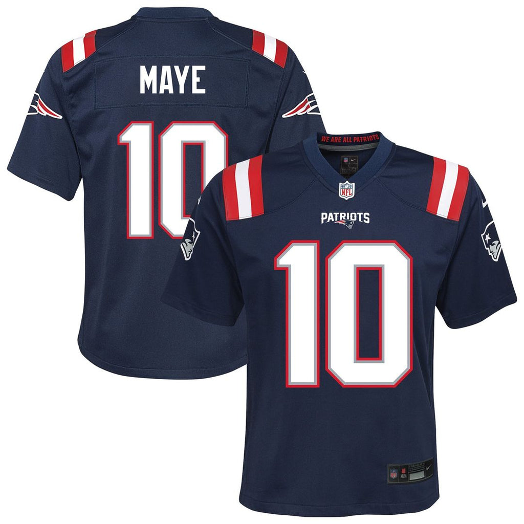 Drake Maye New England Patriots Youth Jersey - Navy