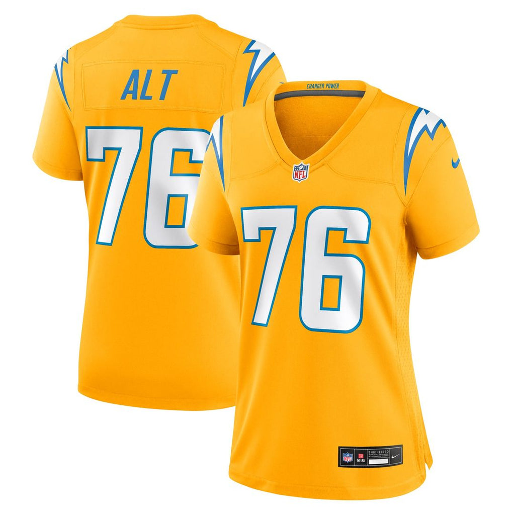 Joe Alt Los Angeles Chargers Women's Alternate Charger Power Jersey - Gold