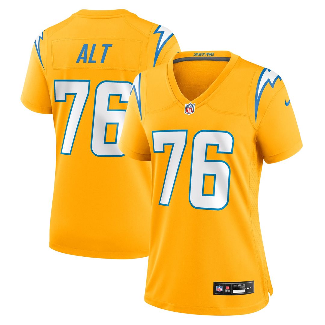 Joe Alt Los Angeles Chargers Women's Alternate Charger Power Jersey - Gold