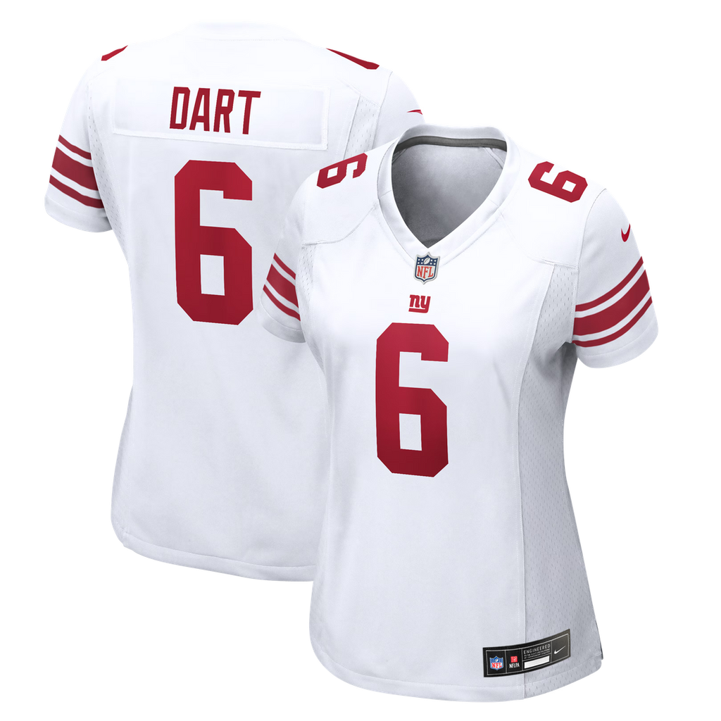 Jaxson Dart New York Giants Women's Jersey - White