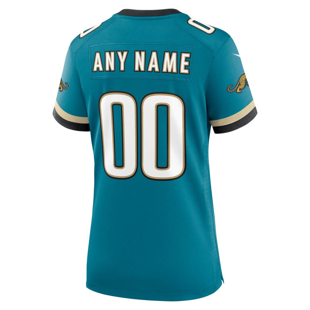 Jacksonville Jaguars Women's Prowler Throwback Custom Jersey - Teal