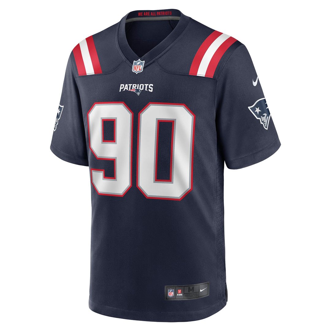 Christian Barmore New England Patriots Player Jersey - Navy