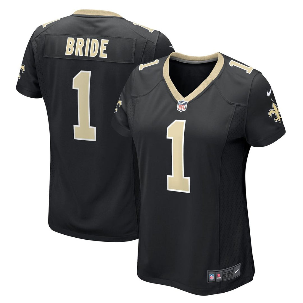 Number 1 Bride New Orleans Saints Women's Jersey - Black