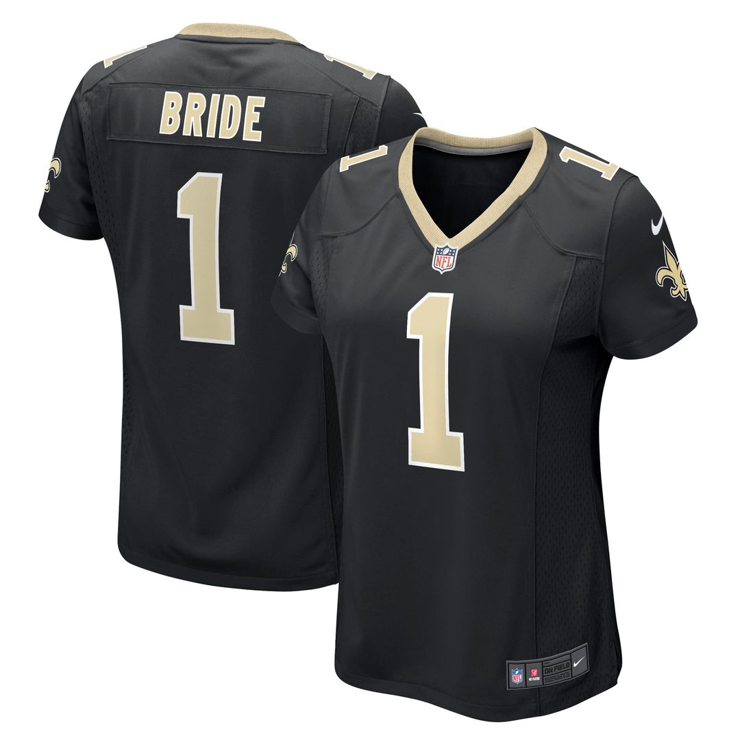Number 1 Bride New Orleans Saints Women's Jersey - Black