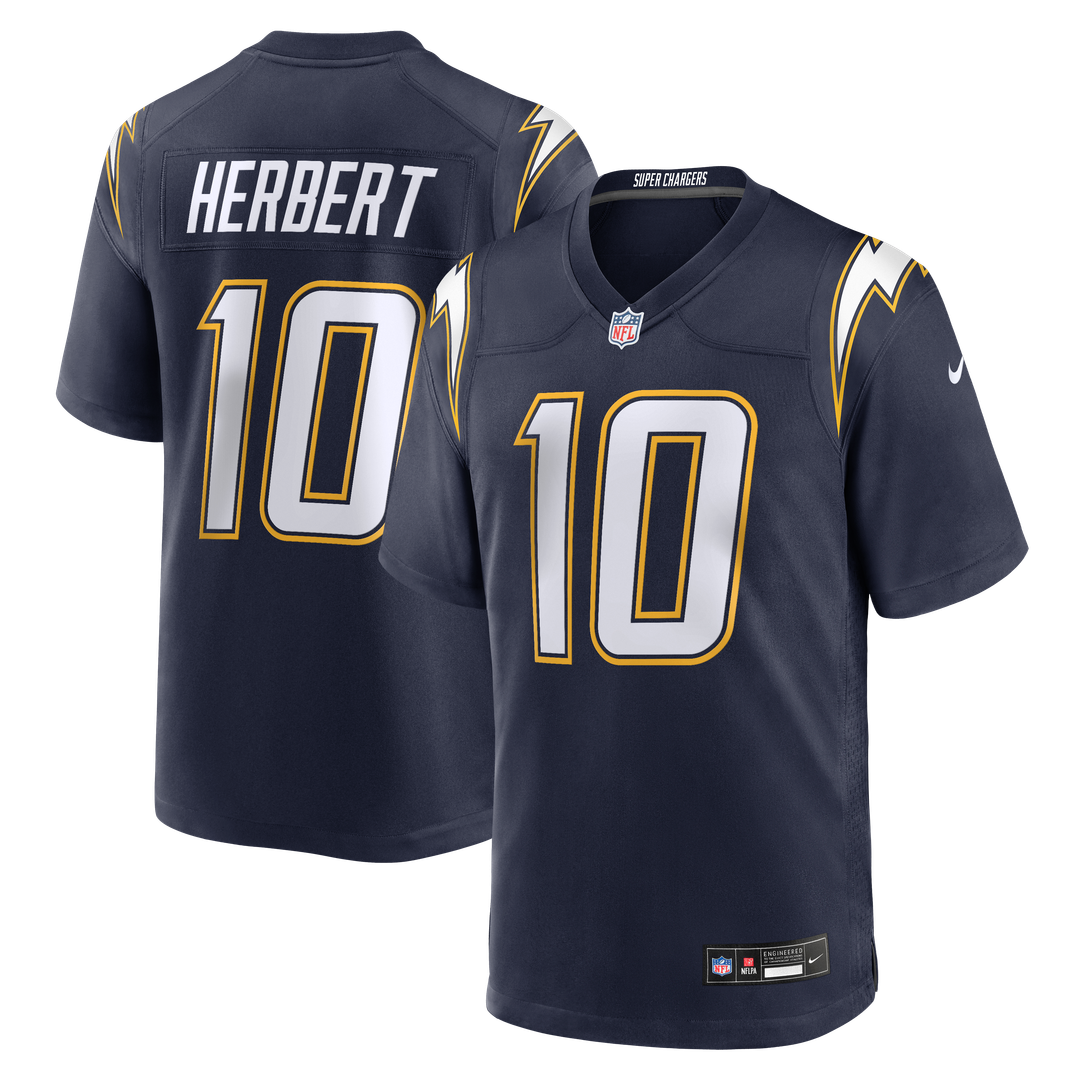 Justin Herbert Los Angeles Chargers Alternate Charger Power Jersey - Gold