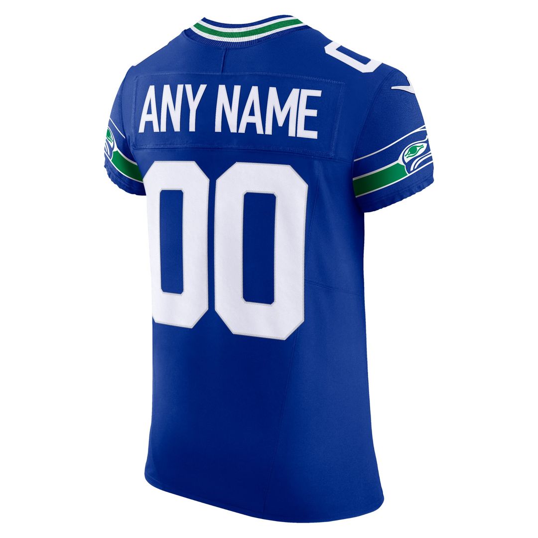 Seattle Seahawks Alternate Elite Custom Jersey - Men's Royal