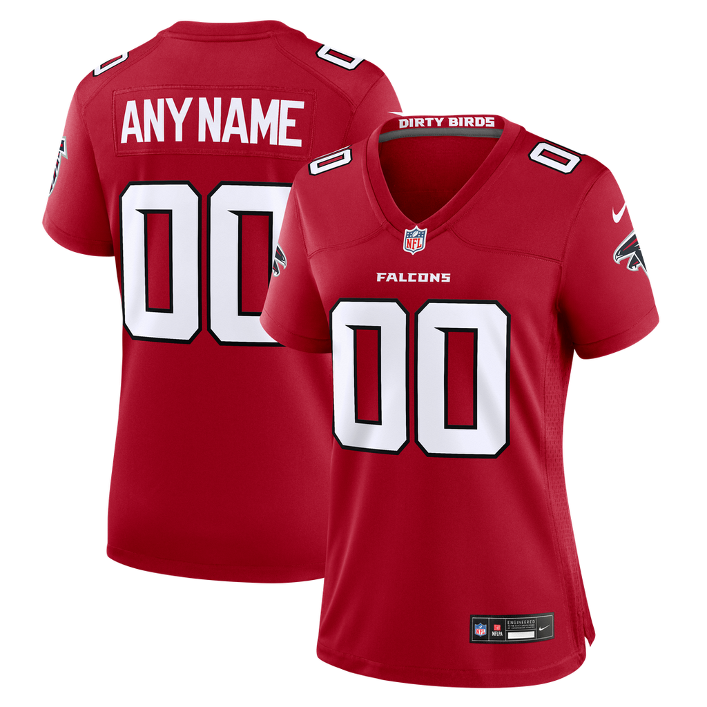 Atlanta Falcons Women's Custom Jersey - Red