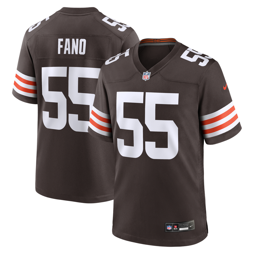 Spencer Fano Cleveland Browns Team Jersey - Brown