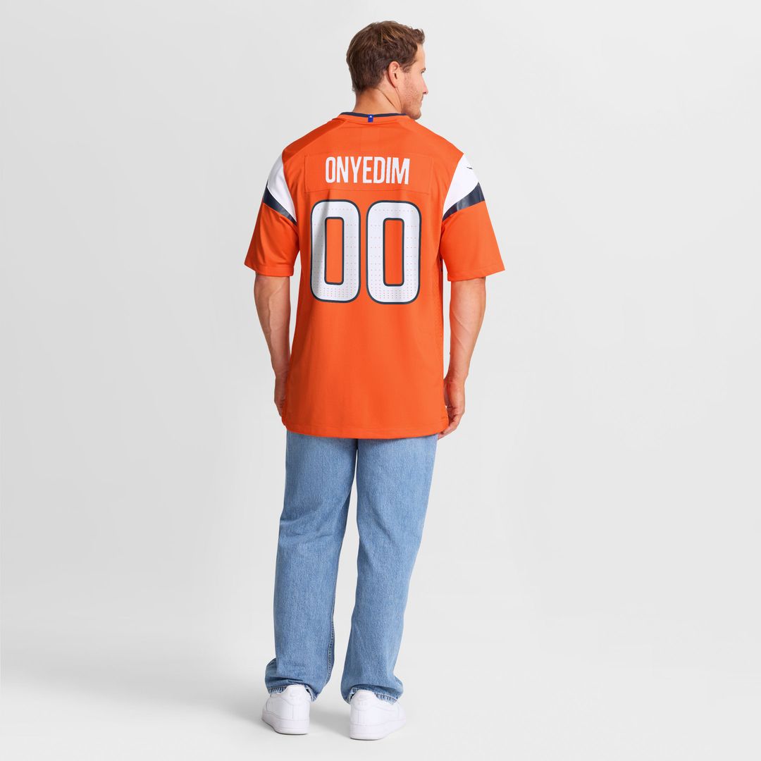 Tyler Onyedim Denver Broncos Jersey - Orange