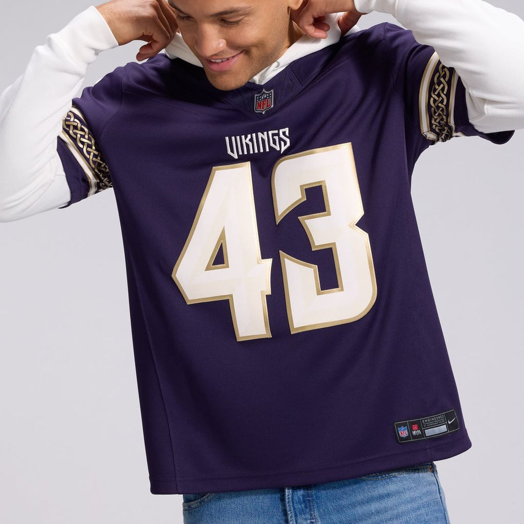 Andrew Van Ginkel Minnesota Vikings 2026 Rivalries Collection Stitched Jersey - Purple