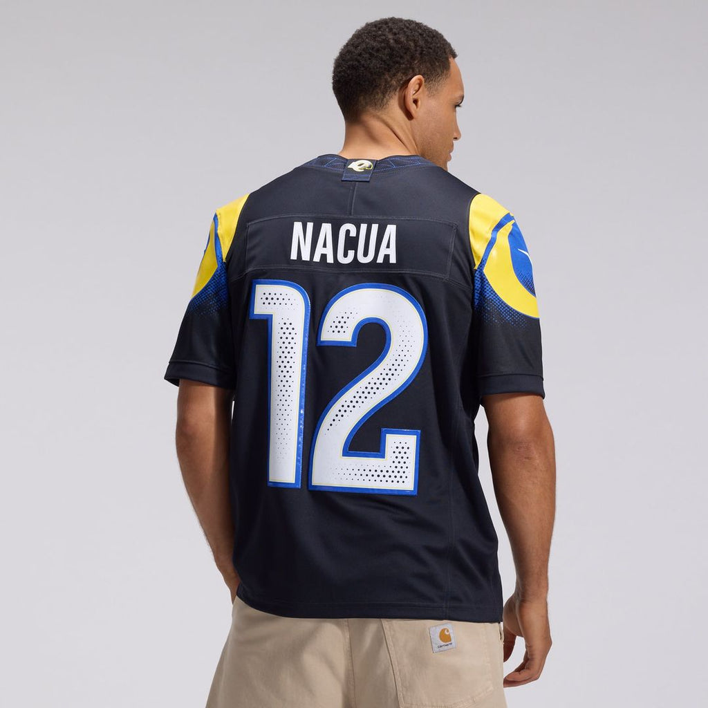 Puka Nacua Los Angeles Rams Rivalries Collection Stitched Jersey - Dark Blue