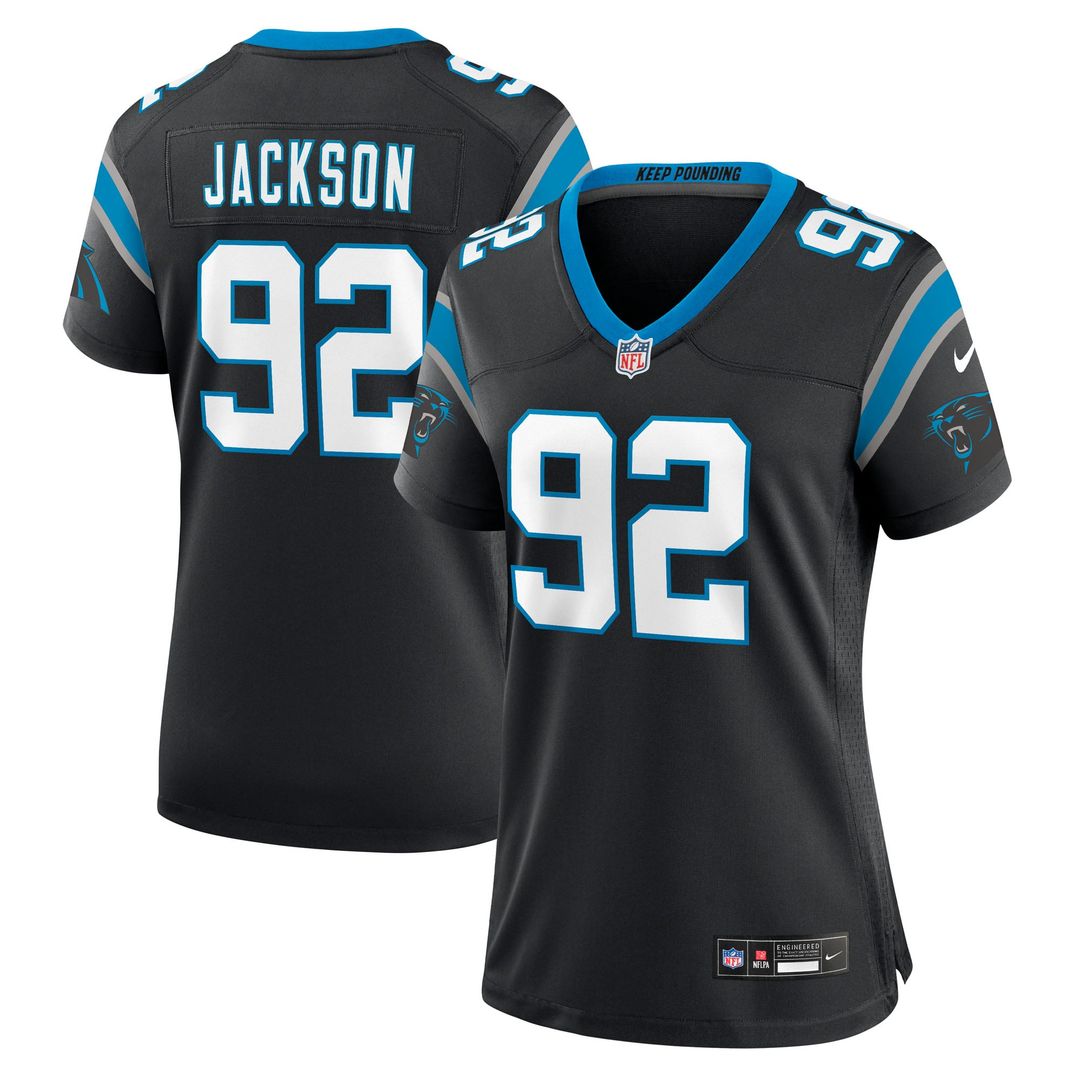 Cam Jackson Carolina Panthers Women's Team Jersey - Black