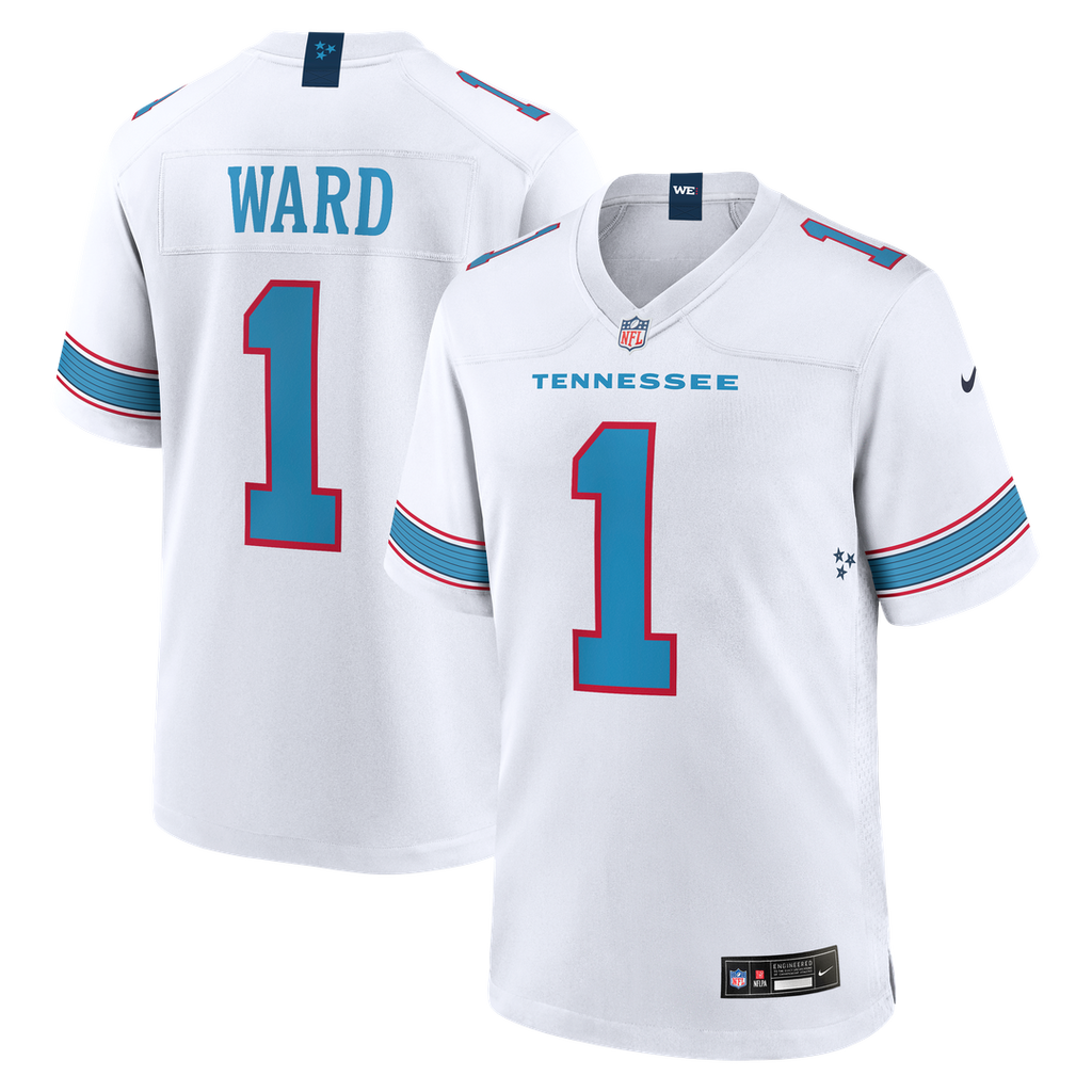 Cameron Ward Tennessee Titans Jersey - Light Blue