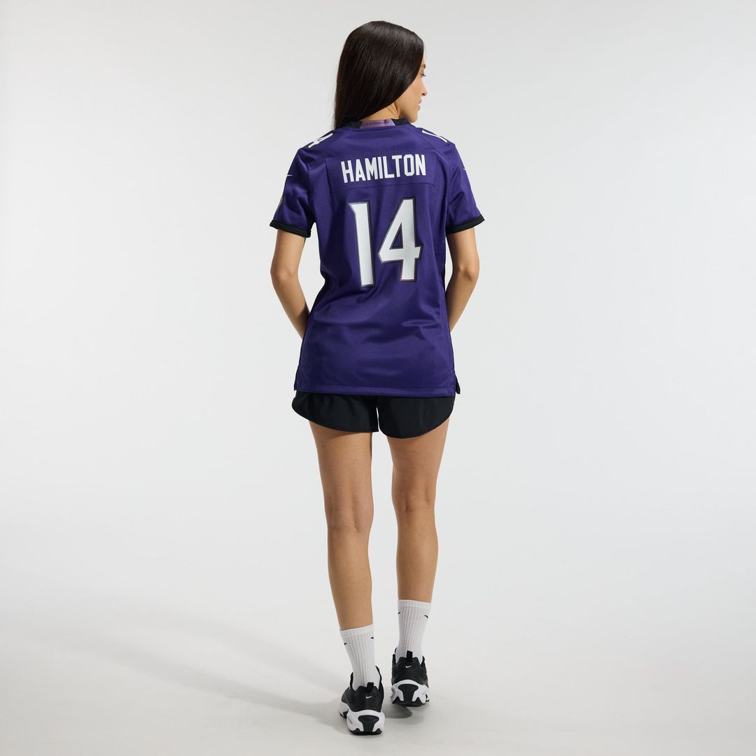 Kyle Hamilton Baltimore Ravens Women's Team Jersey - Purple