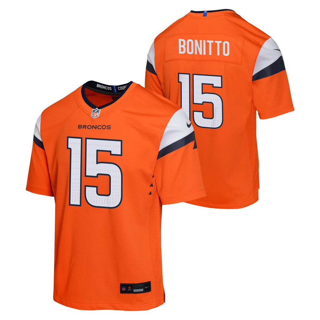 Nik Bonitto Denver Broncos Youth Alternate Jersey - Orange