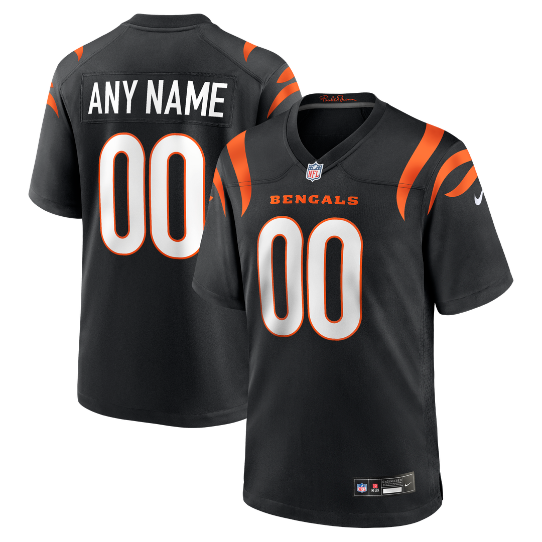 Cincinnati Bengals Game Custom Jersey - Black