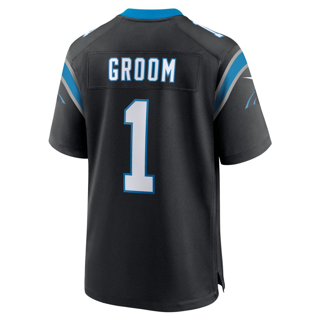 Number 1 Groom Carolina Panthers Jersey - Black