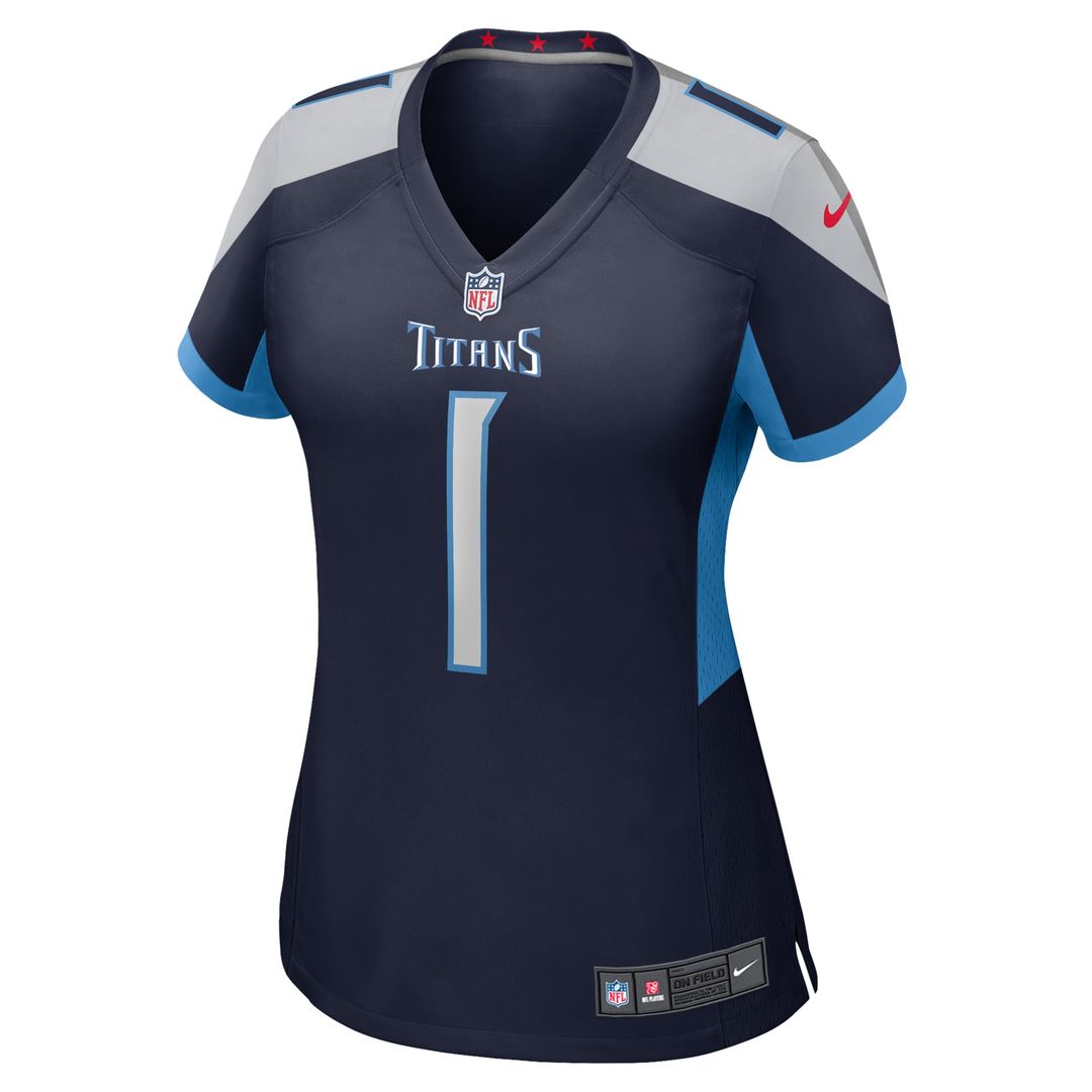 Number 1 Bride Tennessee Titans Women's Jersey - Navy