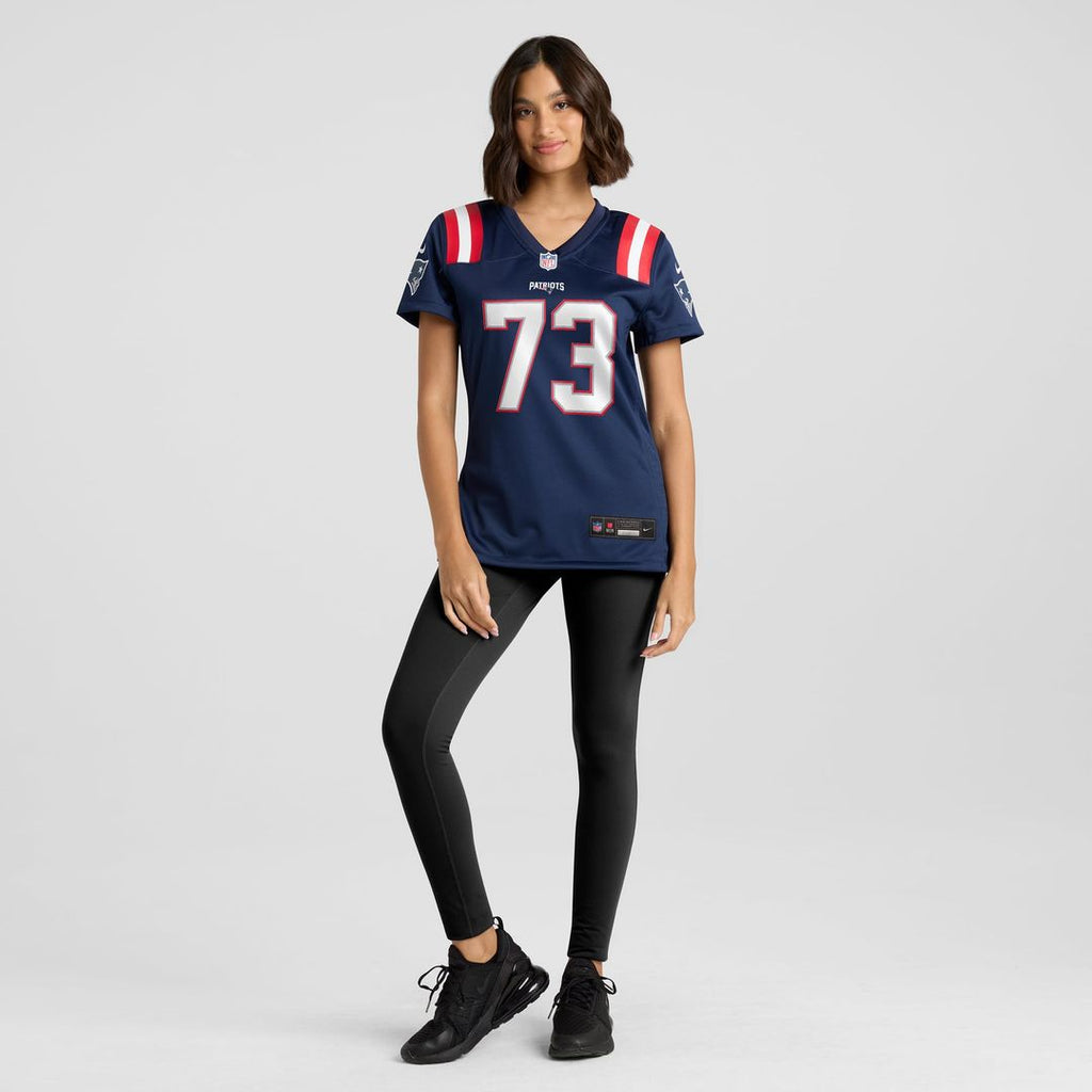 John Hannah New England Patriots Women's Game Retired Player Jersey - Navy