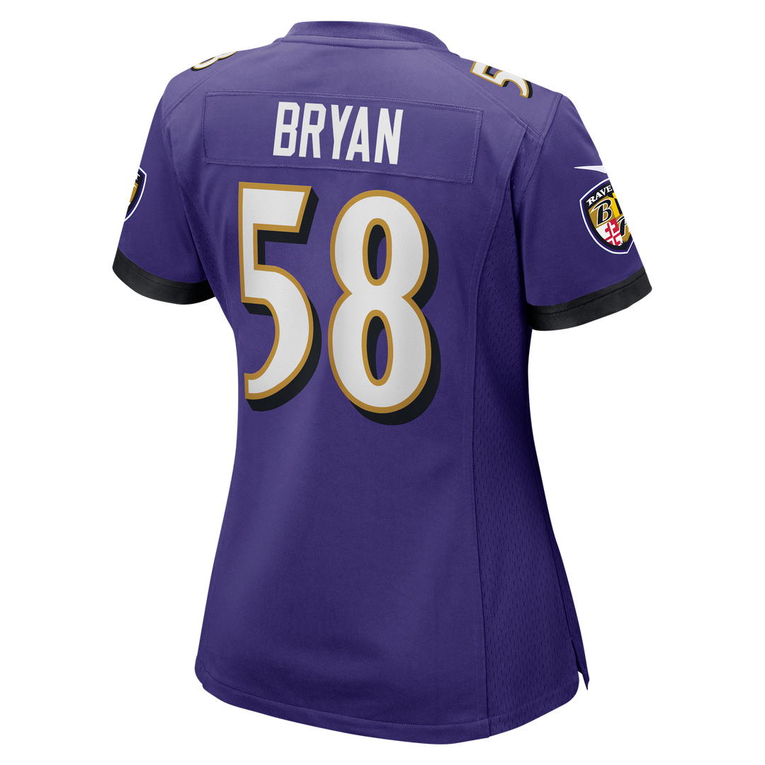 Taven Bryan Baltimore Ravens Women's Team Jersey - Purple