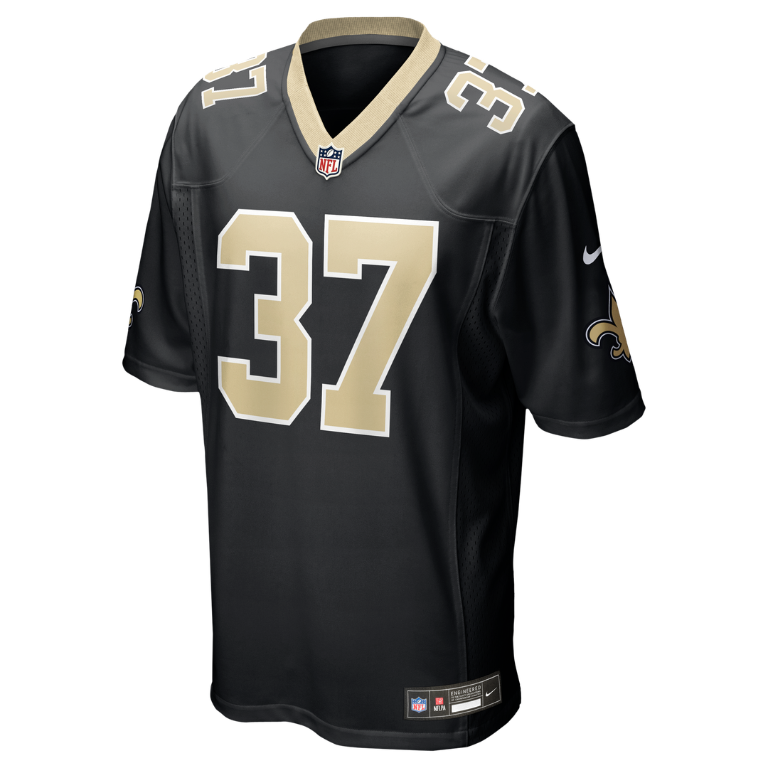 Steve Gleason New Orleans Saints Game Retired Player Jersey - Black