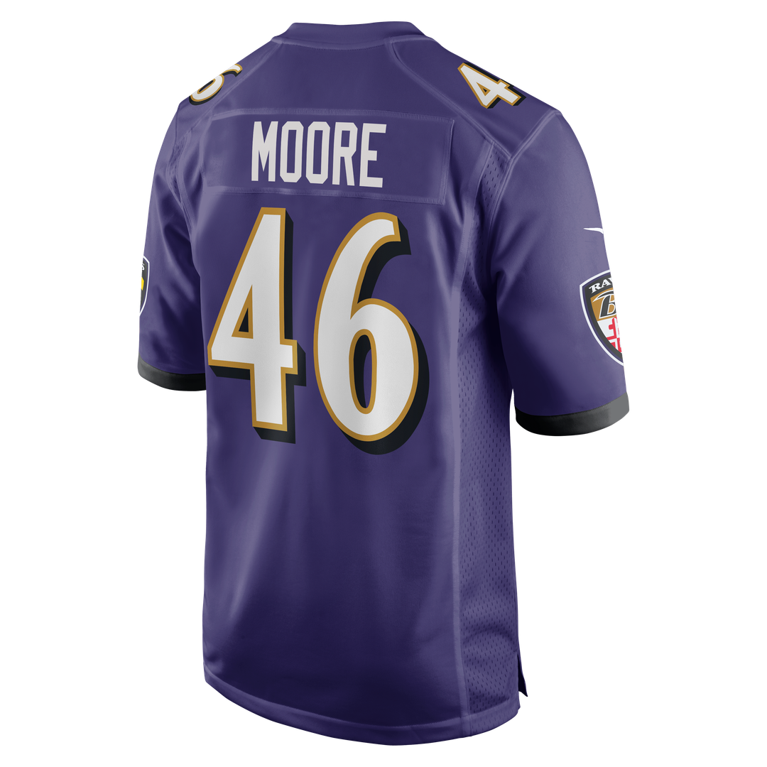 Nick Moore Baltimore Ravens Jersey - Purple