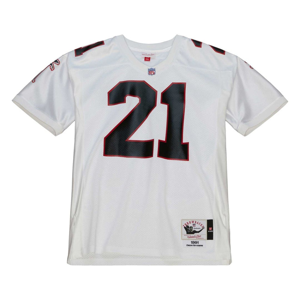 Deion Sanders Atlanta Falcons 1991 Authentic Throwback Retired Player Jersey - White