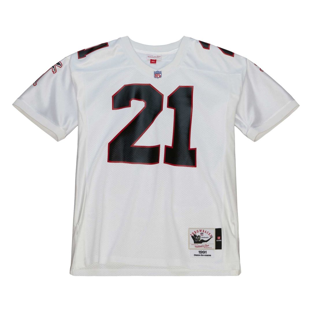 Deion Sanders Atlanta Falcons 1991 Authentic Throwback Retired Player Jersey - White